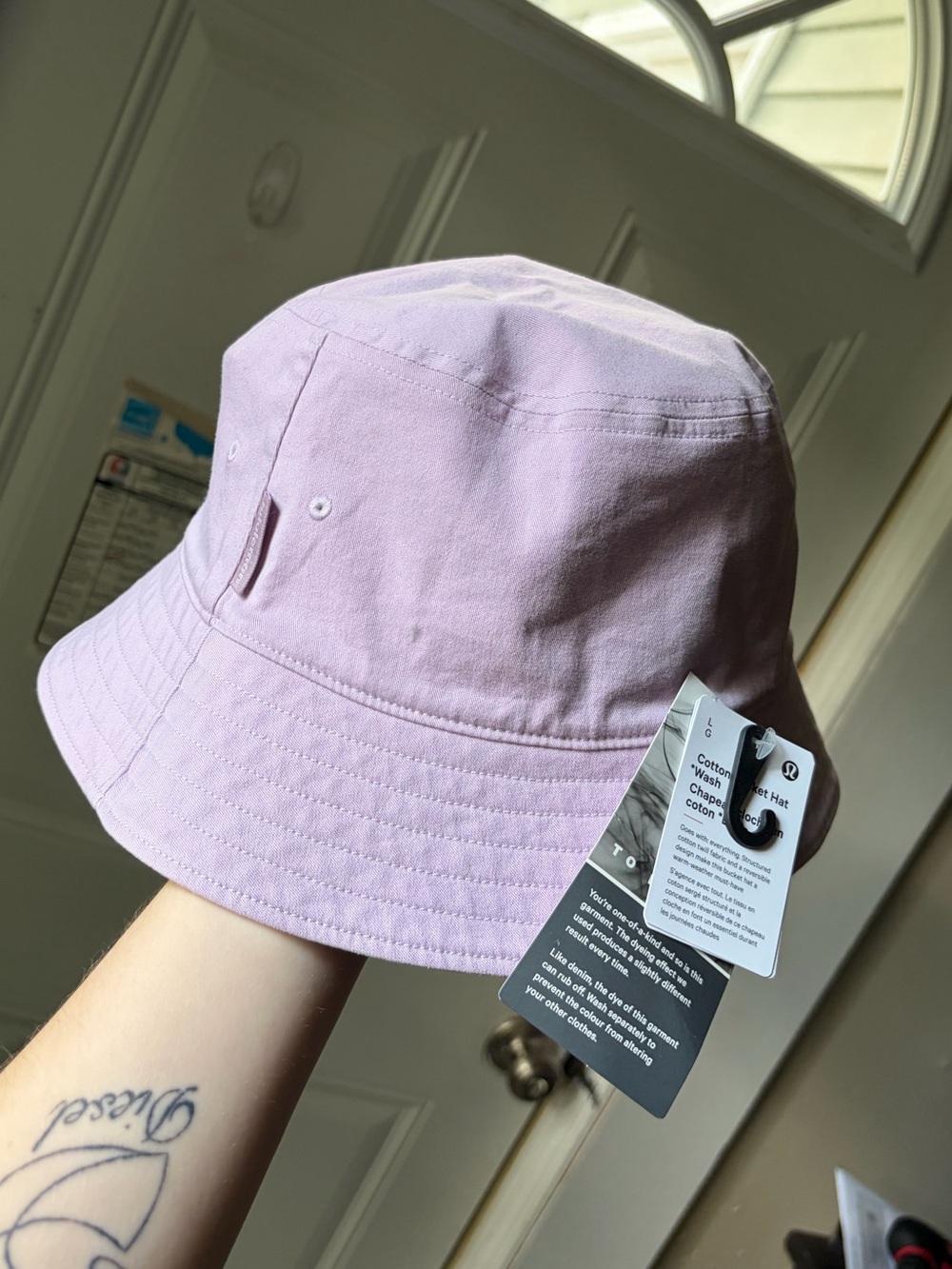 Lululemon Reversible Cotton Bucket Hat in Dawn Wash Lavender Purple